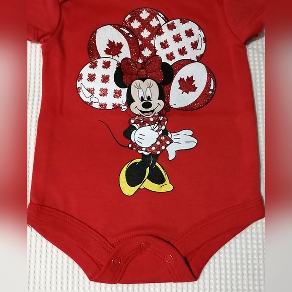 🔥SALE🔥 Disney Minnie Mouse Baby Girls Onesie NWT Sz 0-3M, 3-6M, 6-12M,12-18M - Picture 2 of 6